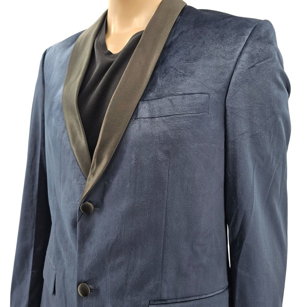 Harry Potter Wizarding World Ravenclaw 40R Mens Blue Velvet Blazer